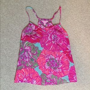 Gorgeous Lilly Pulitzer pink silk camisole. XS.